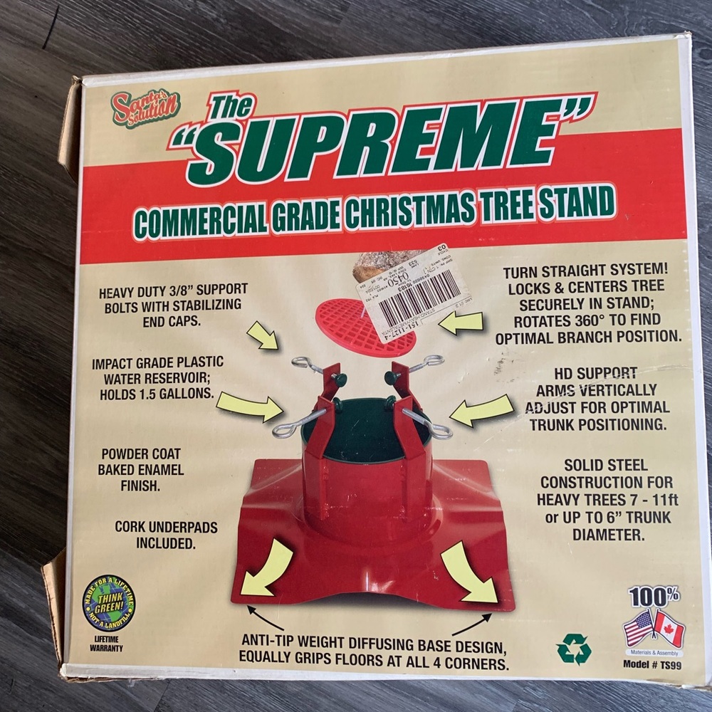 The SUPREME Commercial Grade Christmas Tree Stand - Red
